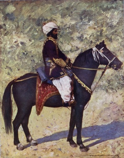 Horseman at the Bombay Camp by Mortimer Ludington Menpes